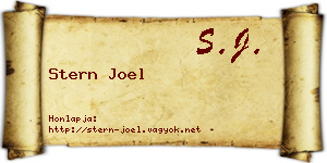 Stern Joel névjegykártya